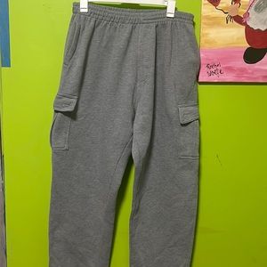 Grey Cargo Sweatpants (piling)